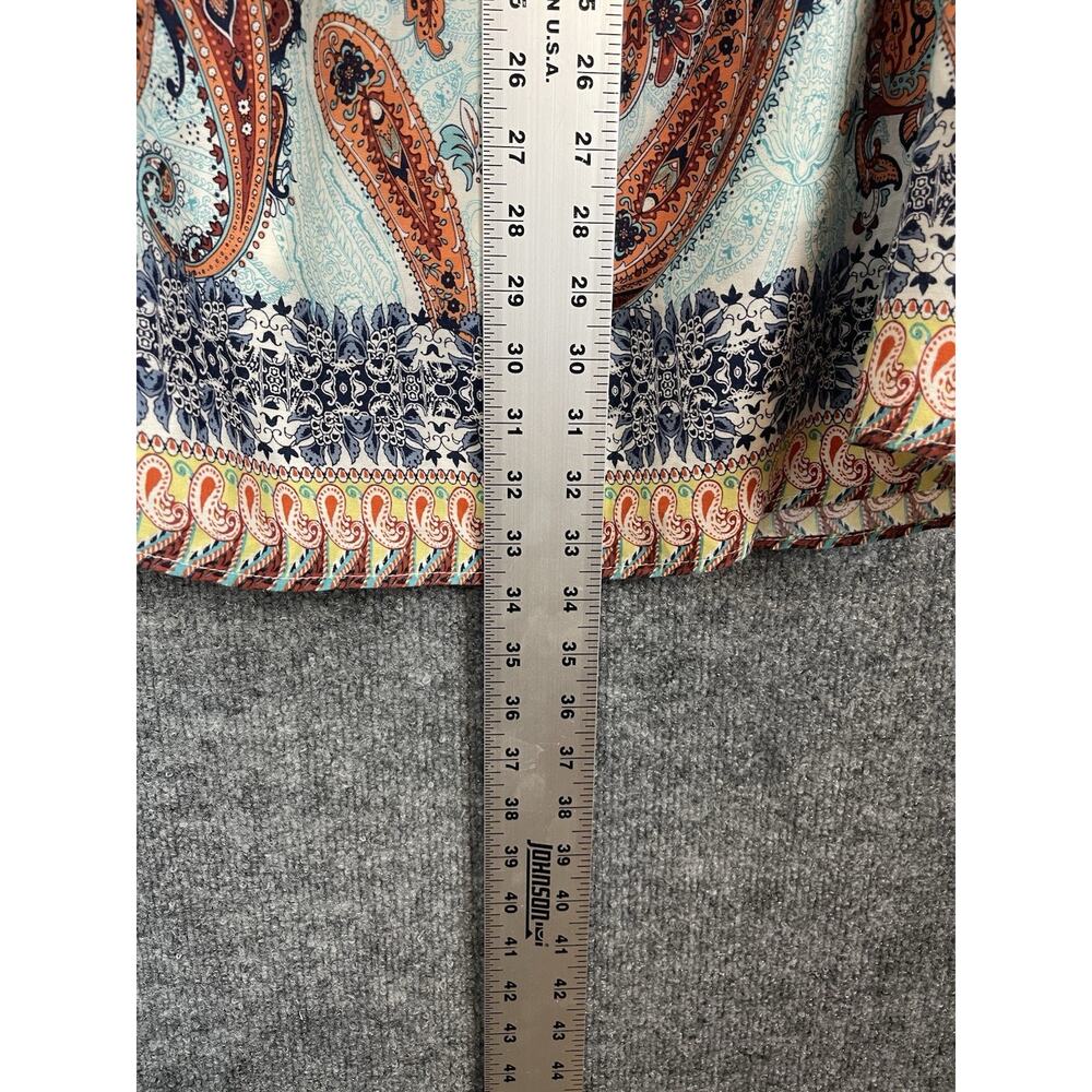 Renee C. Sun Dress Women's S/M Sleeveless Haulter Multi color Paisley Print Mini - Picture 4 of 10